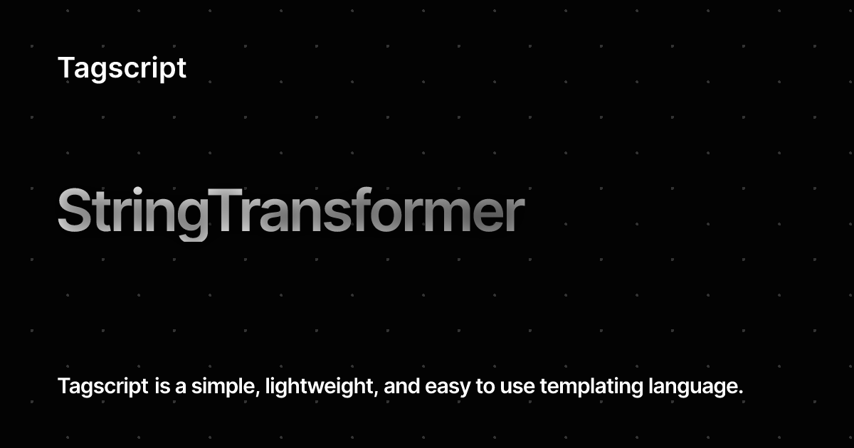 StringTransformer